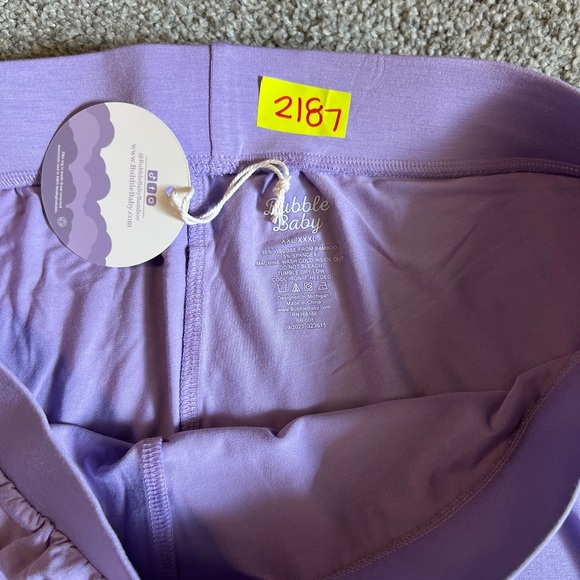 Bubble baby pajama shorts womens XXL XXXL purple bamboo biker stretch casual - Picture 5 of 11